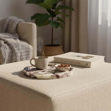 Bandeja Circular Calacatta Viola