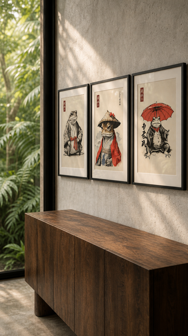 Los Samuráis - Triptico Decorativo - Arte - La Cassa Mia