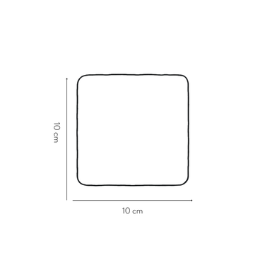 Set de 4 Portavasos Cuadrados de Carbón