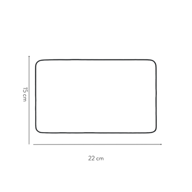 Bandeja Rectangular Carbón