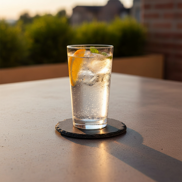 Set de 4 Portavasos Redondos de Carbón