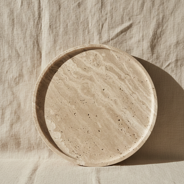 Bandeja Circular de Travertino