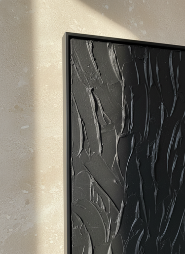 Ash - Arte en Relieve - 120x150, Negro - La Cassa Mia