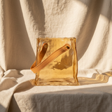 Glass Handbag Vase - Ámbar - La Cassa Mia