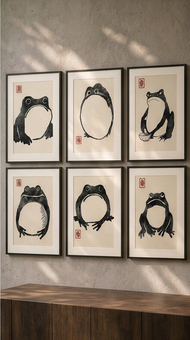 Japan Frogs - Set de 6 - Arte - La Cassa Mia