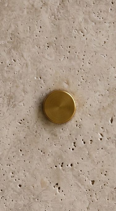 Lumen Oval Travertino · Muro - Lamparas - La Cassa Mia