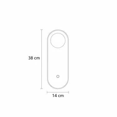 Lumen Oval Travertino · Muro - Lamparas - La Cassa Mia