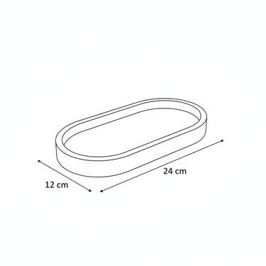 Bandeja Oval Travertino